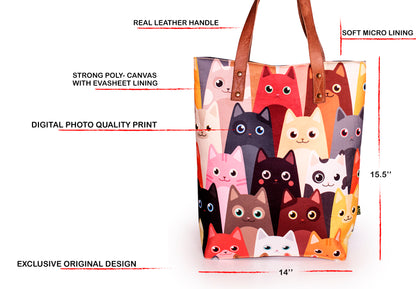 Tote Bag-Caty Cats