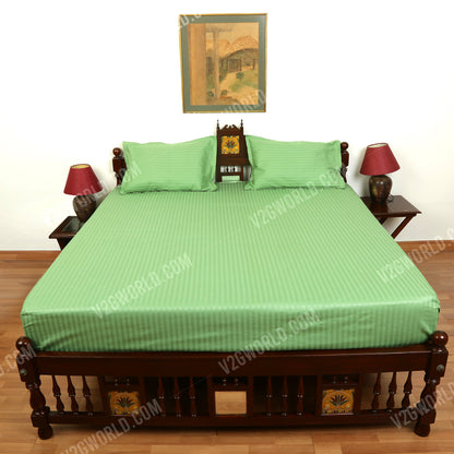 Plain Bedsheet - Double Bed - Pista Green