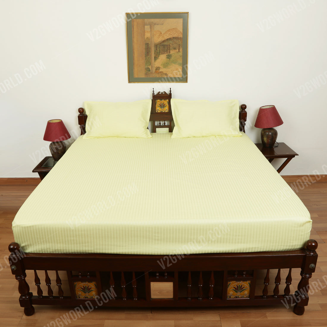 Plain Bedsheet - Double Bed - Sage Green