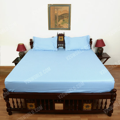 Plain Bedsheet - Double Bed - Indigo Blue