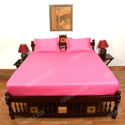 Plain Bedsheet - Double Bed - Dark Pink