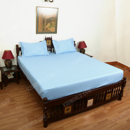 Plain Bedsheet - Double Bed - Indigo Blue