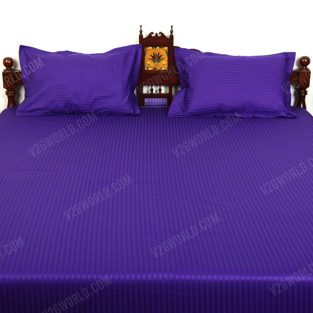 Plain Bedsheet - Double Bed - Purple