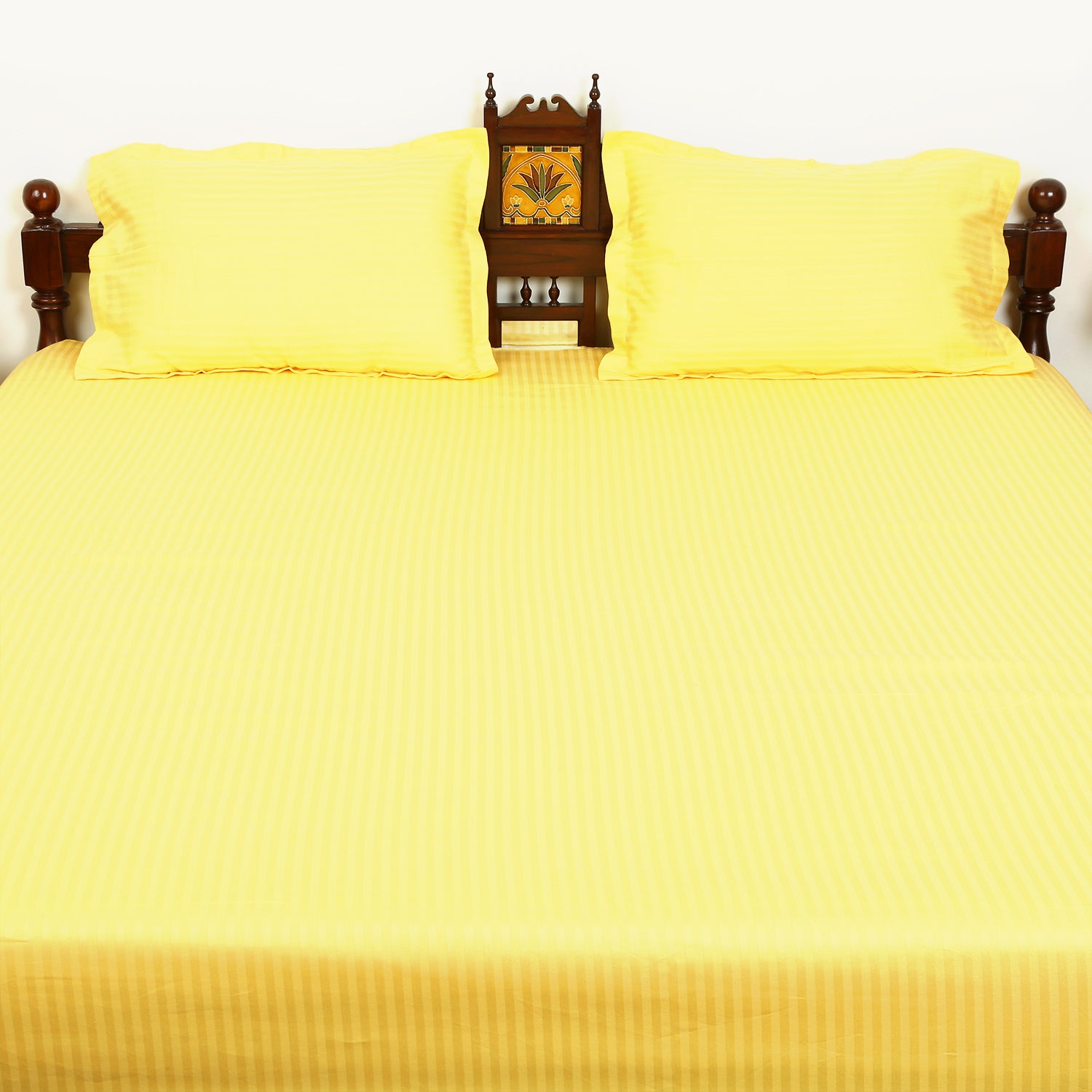 Plain Bedsheet - Double Bed - Yellow