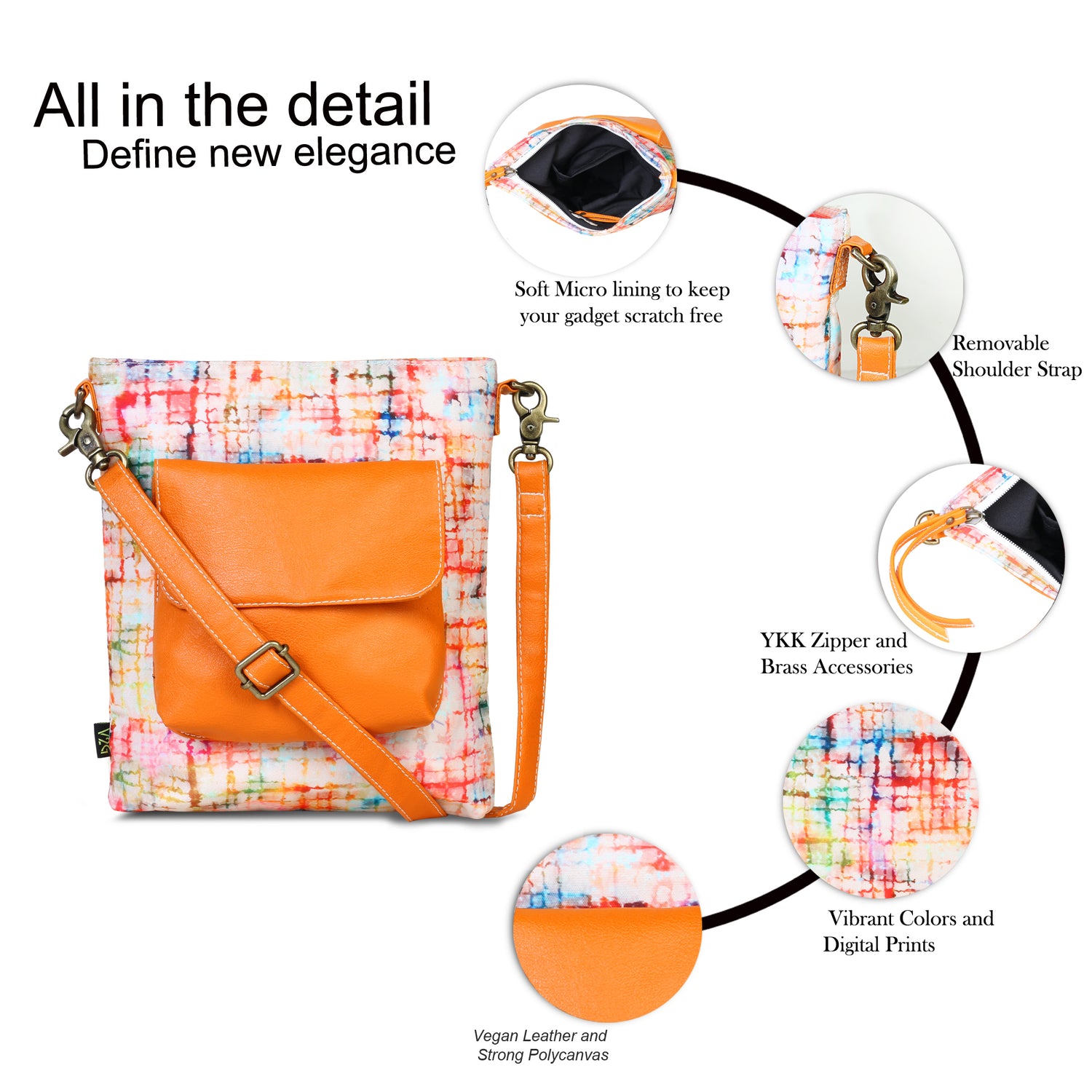 V2G Sling Bag- Pop Orange