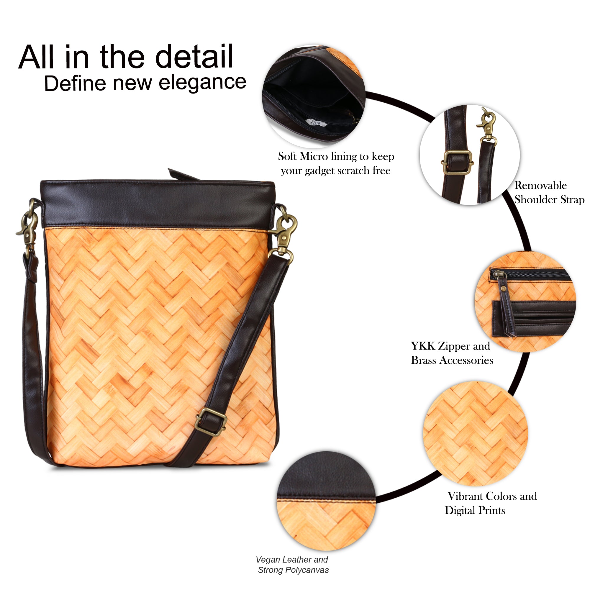 V2G Sling Bag- Weave Beauty