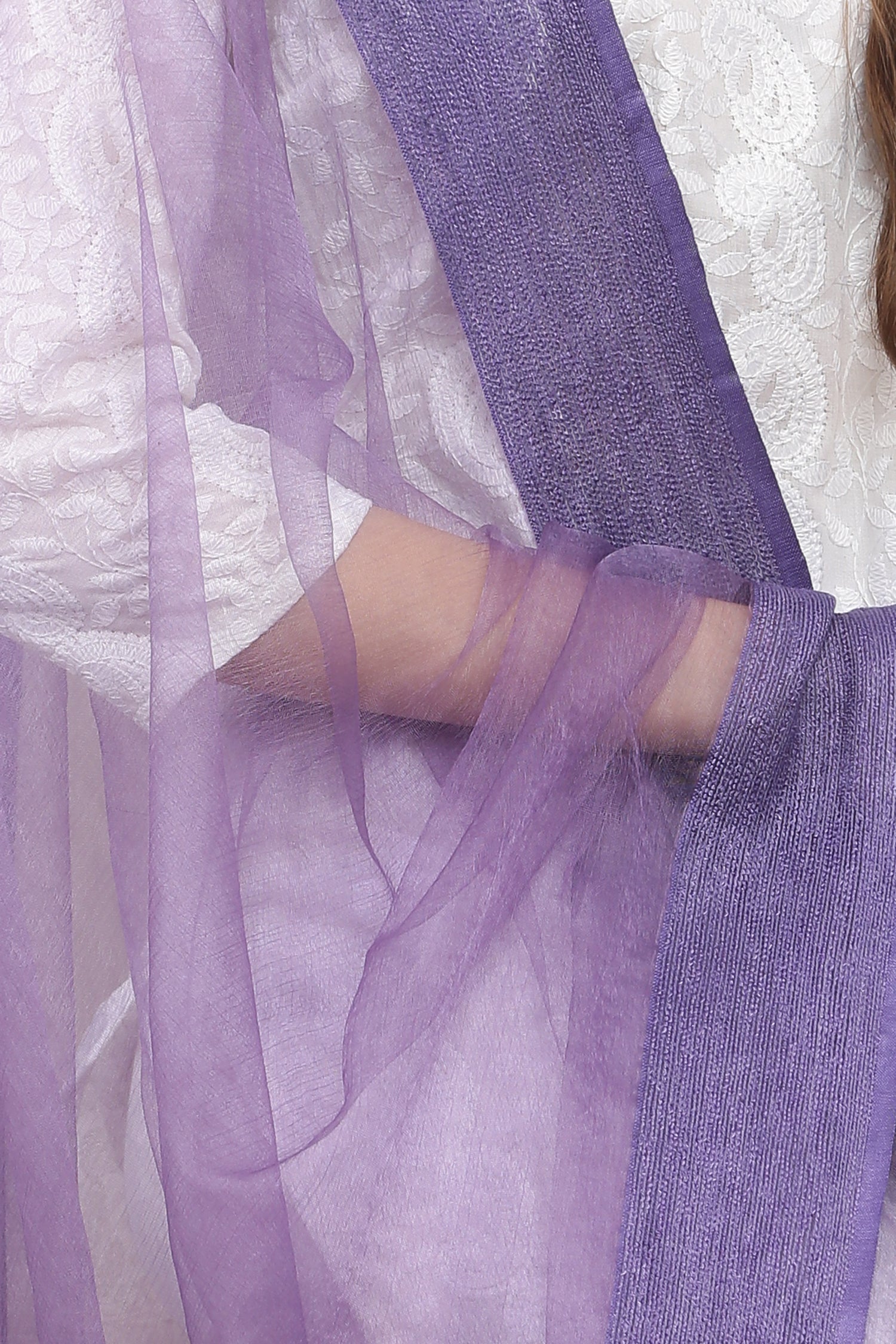 Dupatta-Bhagalpuri Tissue- Purple