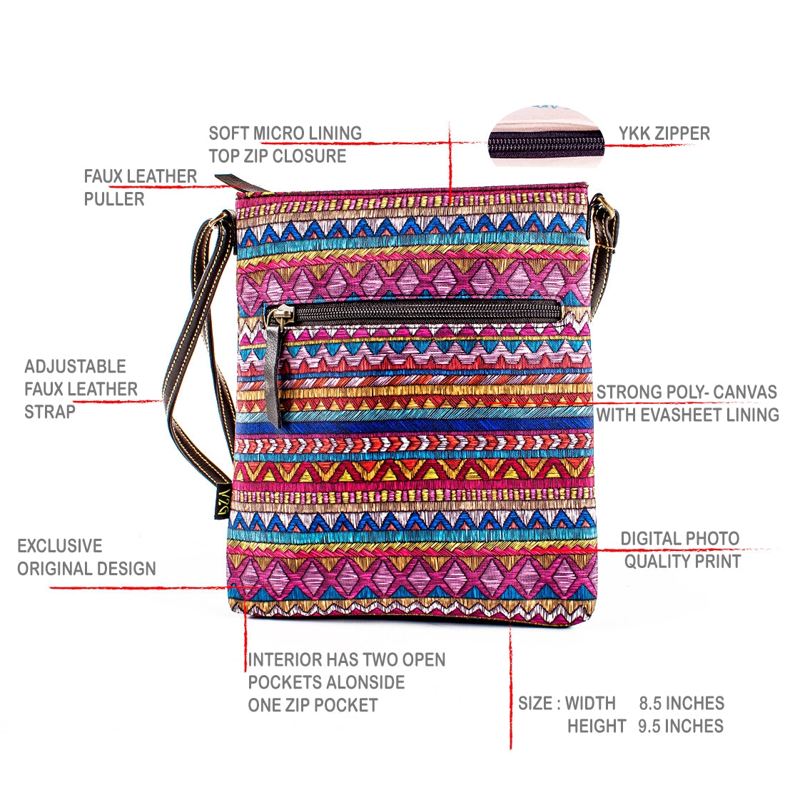 V2G Sling Bag - Aztec Print
