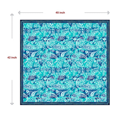 Light Blue Paisely Scarf