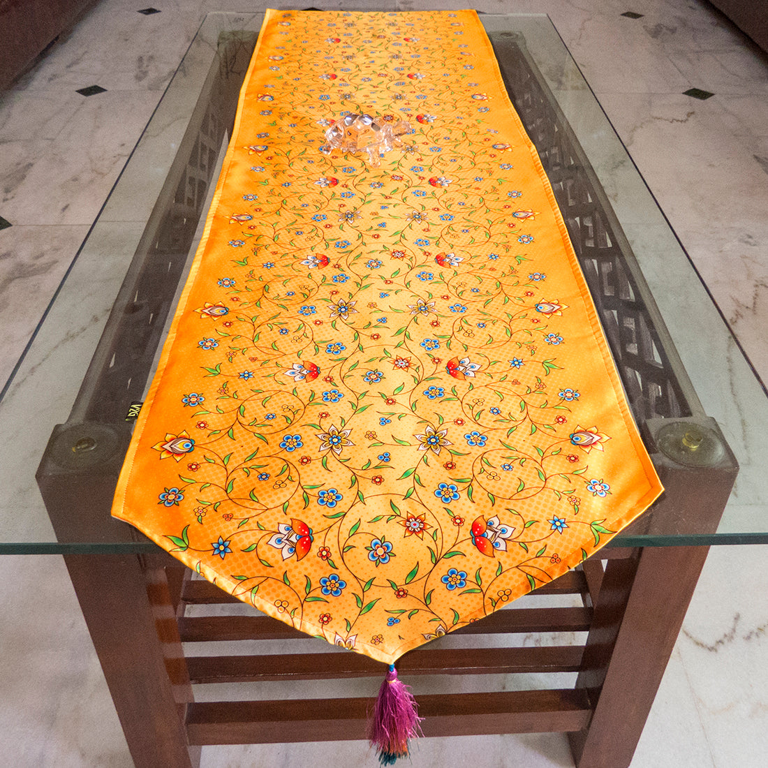 Yellow Intricate Mughal Print