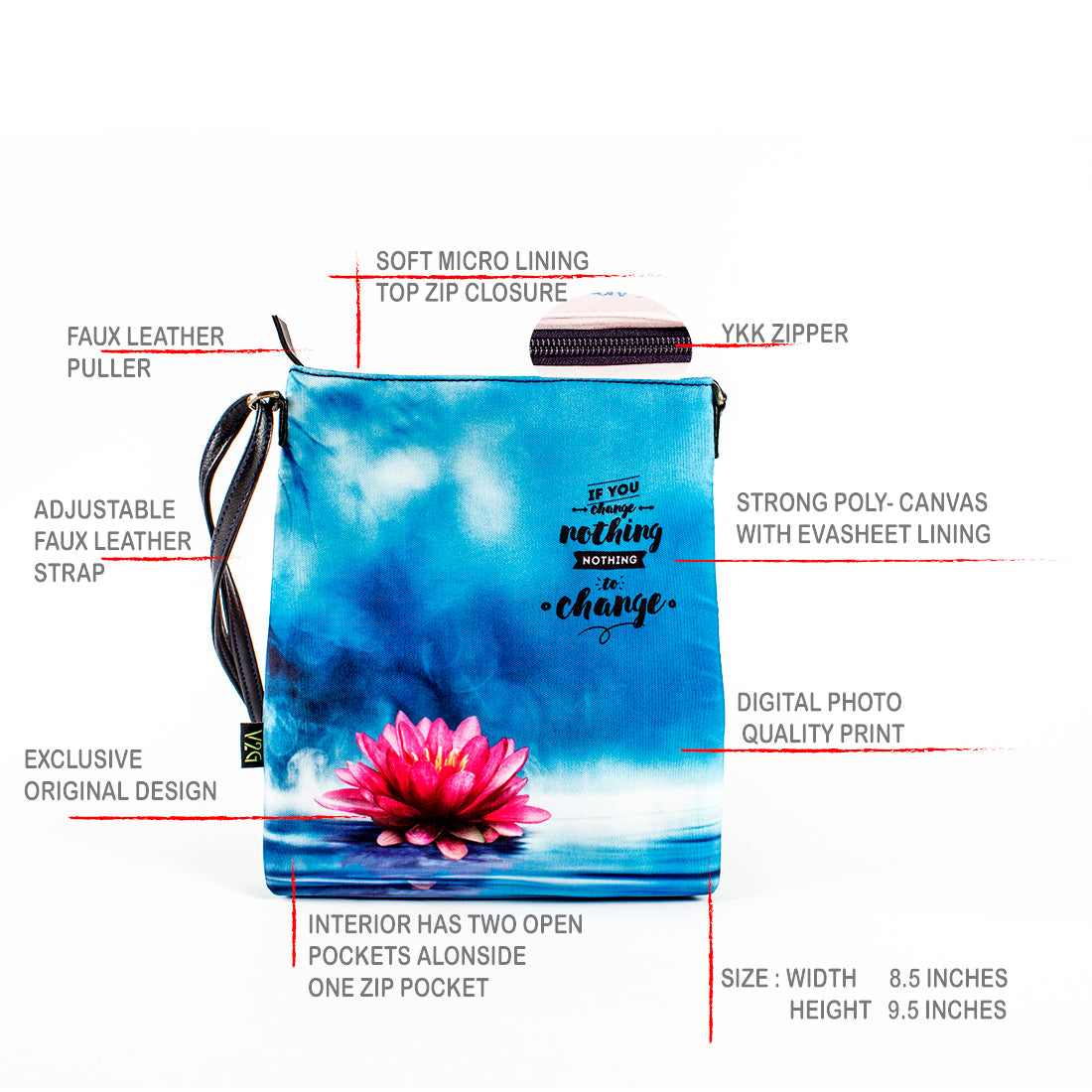 V2G Sling Bag - The Lotus