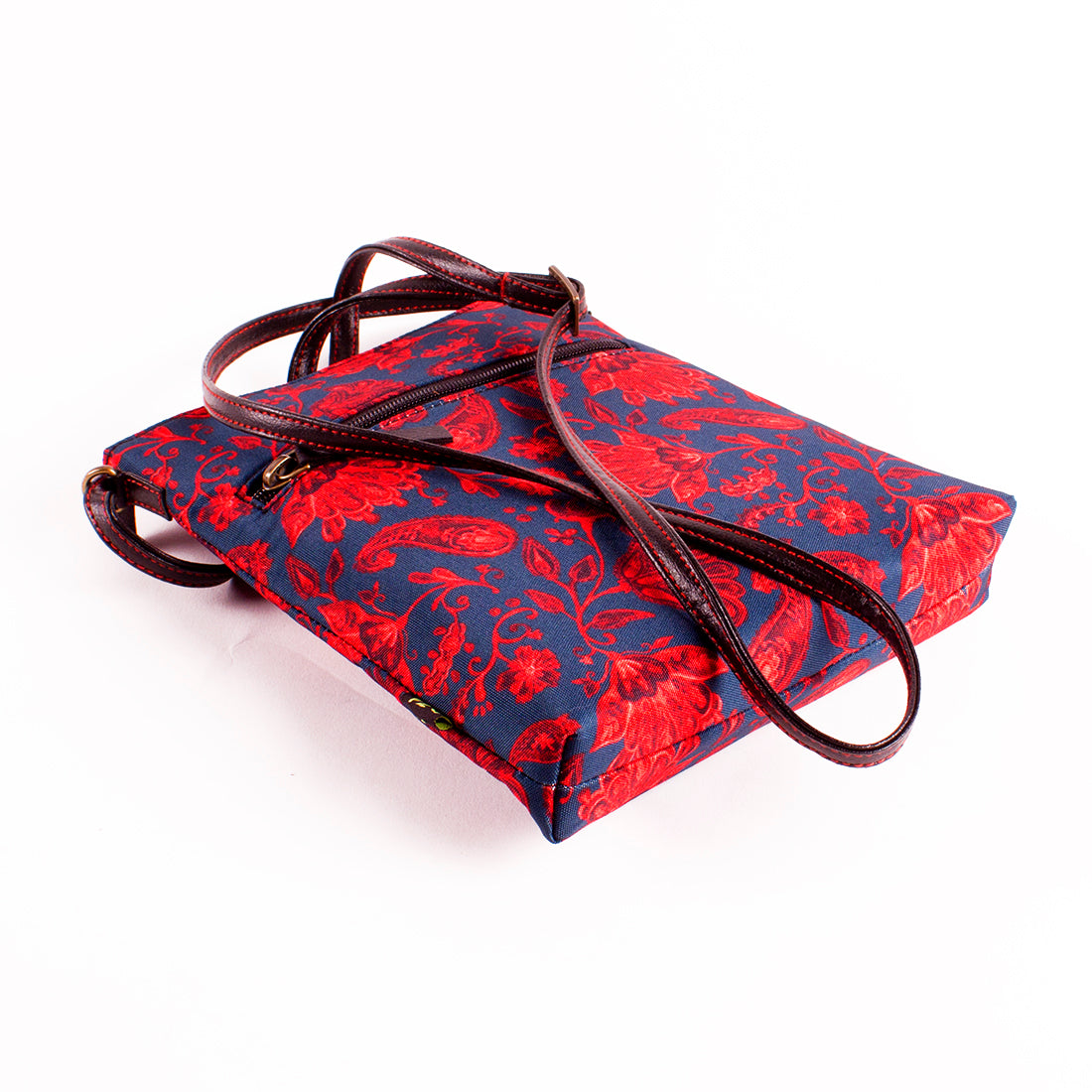 V2G Sling Bag - Red Floral Paisely