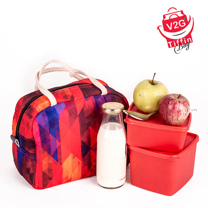 Tiffin- Lunch Bag-Red Hues 23