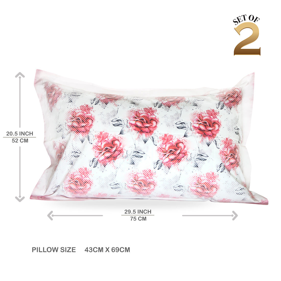 V2G Printed Pillow Covers- Mosaic Roses