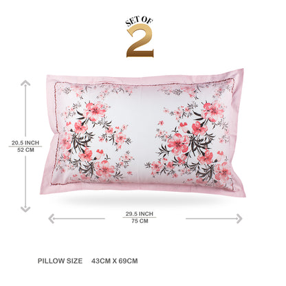 V2G Just Flower Printed Pillow Covers - Pair