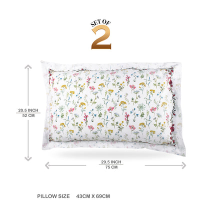 V2G Full Bloom Printed Pillow Covers - Pair