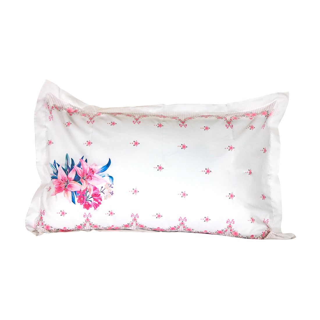 V2G Printed Pillow Covers- Scallop Flower Border- Pair