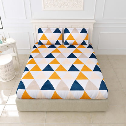 Printed Bedsheet- Double Bed -Triangles