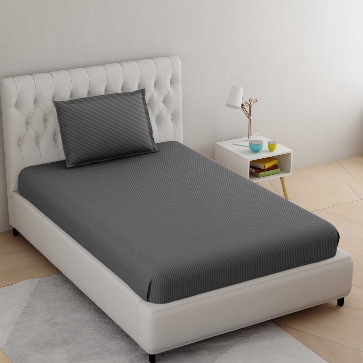 Single Bedsheet- Gray