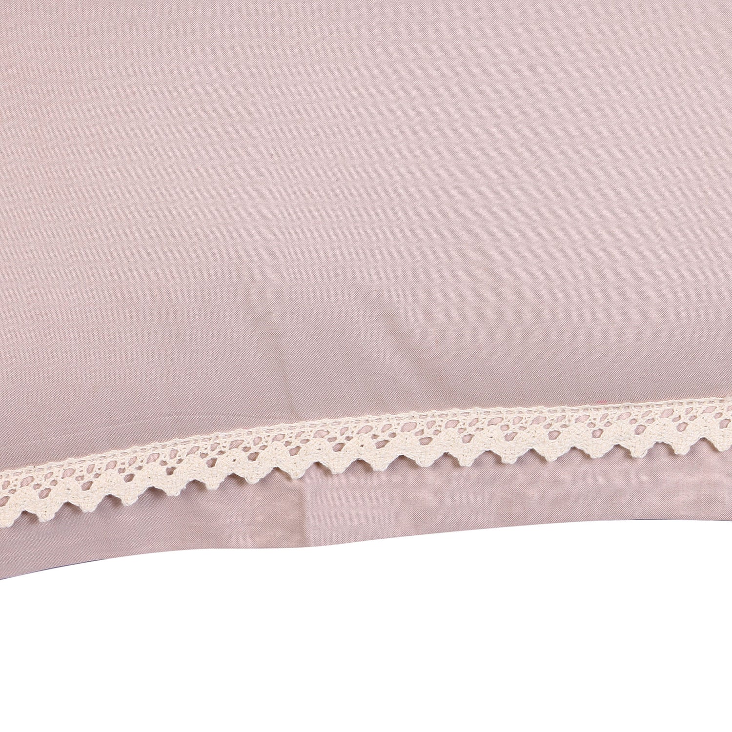 V2G Plain Color Pillow Covers-Pinkish Brown with Lace- Pair