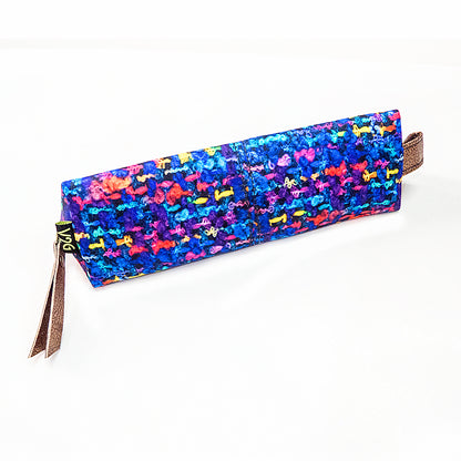 Stationary Pouch-Blue Abstract