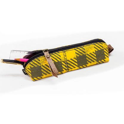 Stationary Pouch- Yellow Checks