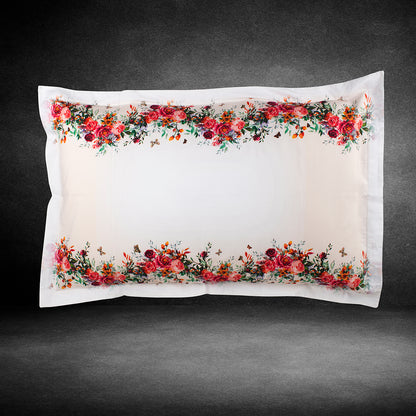 V2G Flower Scallop Printed Pillow Covers-Pair