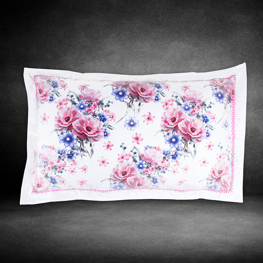 V2G Rose Bunches Printed Pillow Covers- Pair