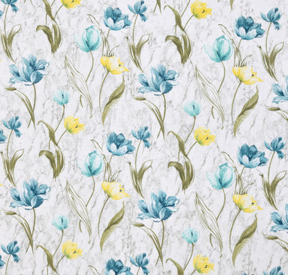 Dohar-Cotton- Blue Tulips