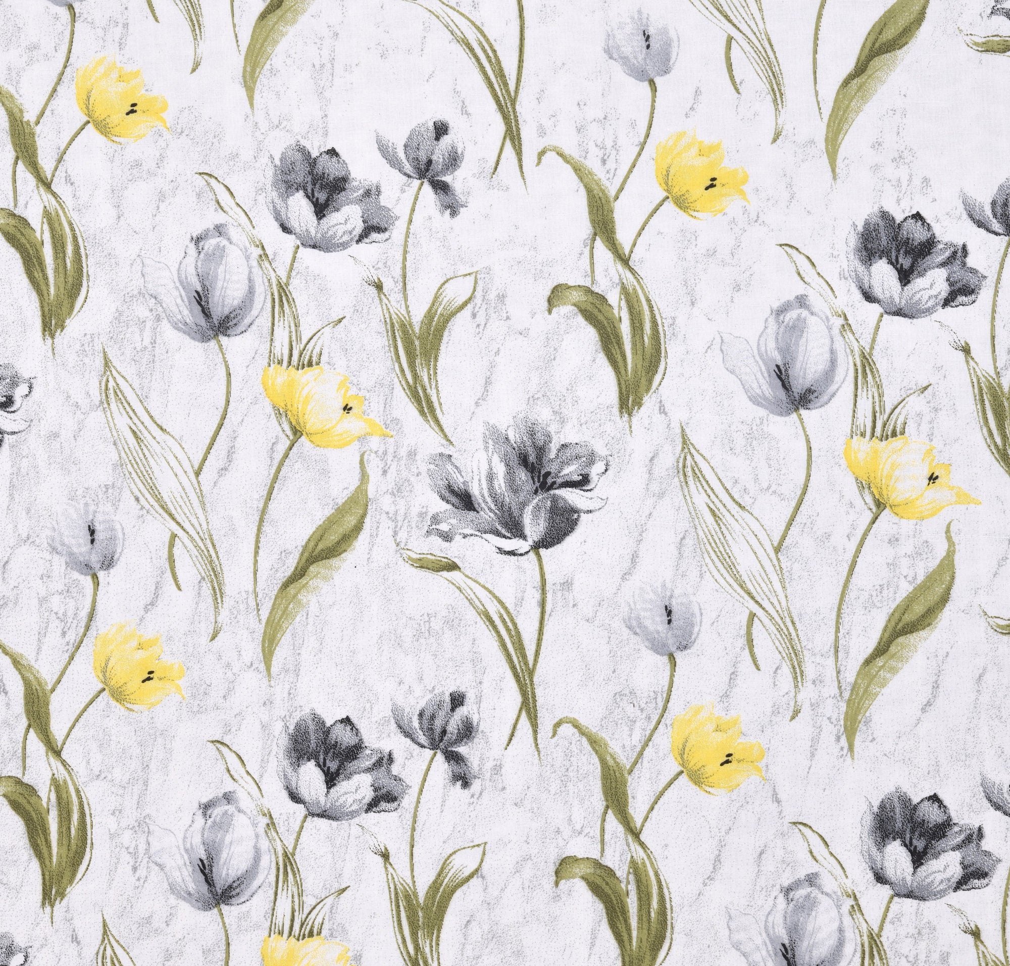 Dohar Cotton-Double Bed- Gray Tulips
