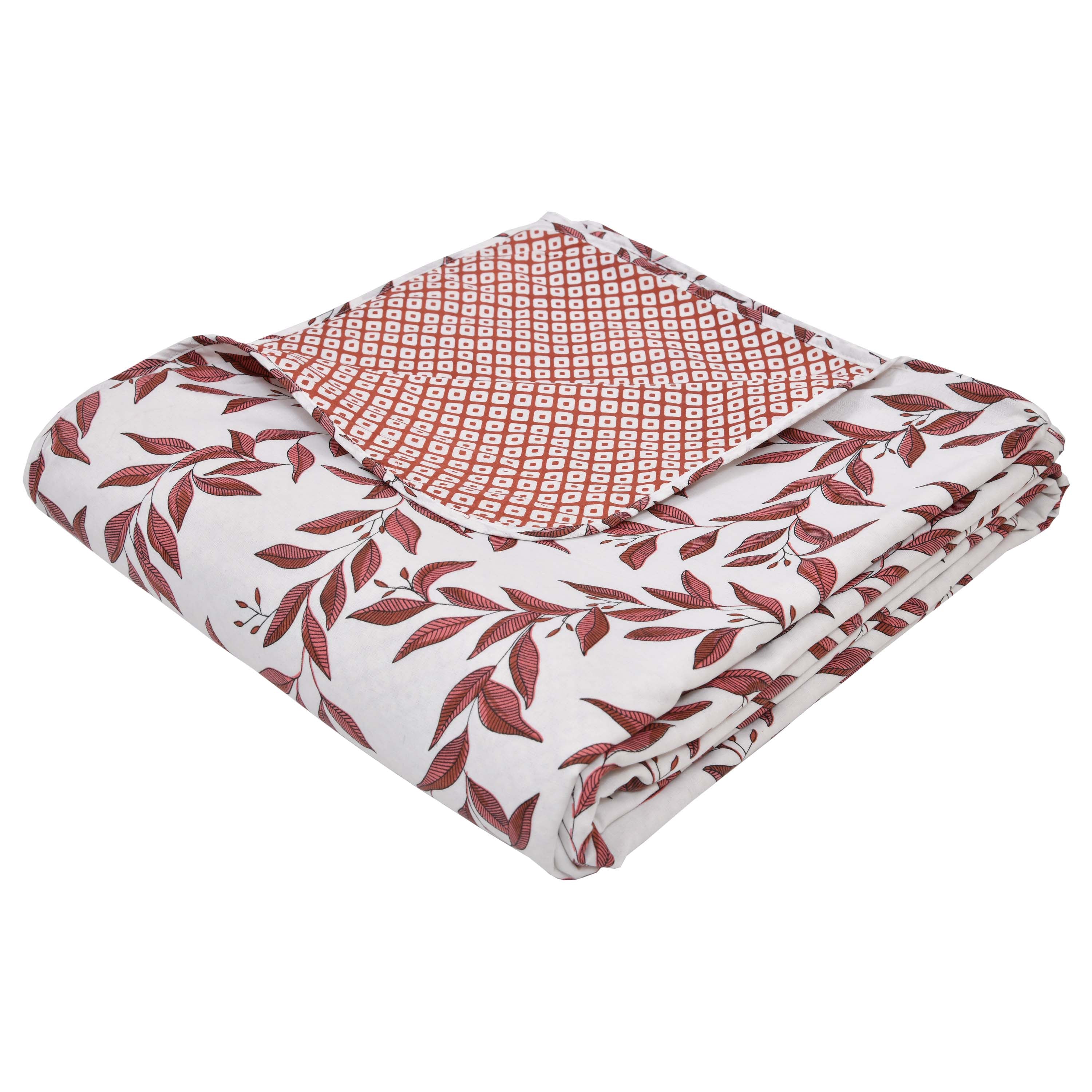 Dohar Cotton-Double Bed- Autumn Red