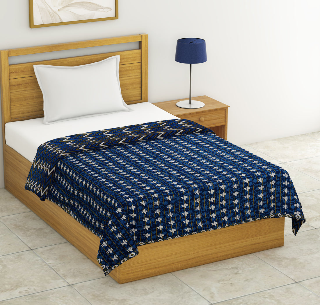 Dohar Cotton-Single Bed- Rural Indigo Blue