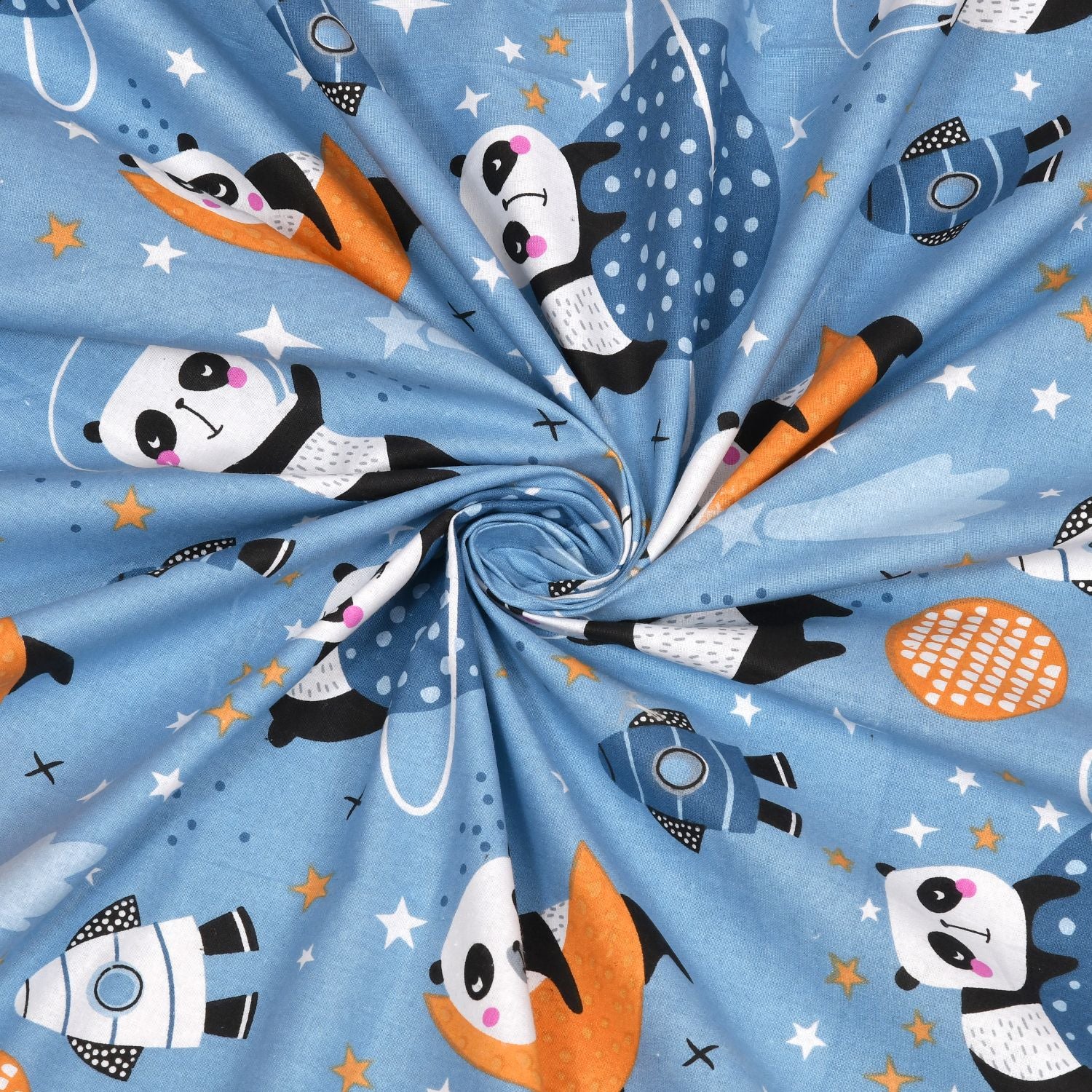 Printed Bedsheet- Double Bed -For Kids - Panda Universe