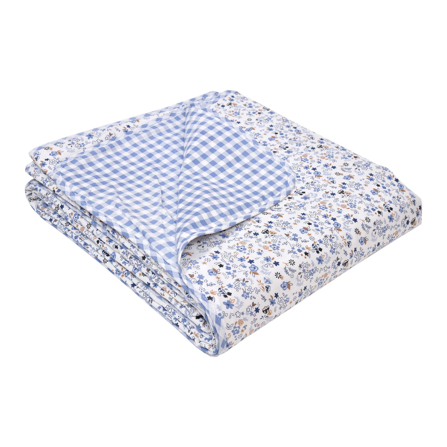 Dohar Cotton-Double Bed- Smart Blue Small Print