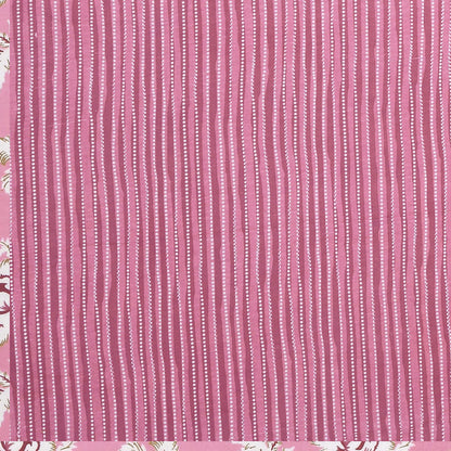 Dohar Cotton-Double Bed-Pink Flora